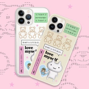 [이레케이스앤굿즈] 스티커러브💕아이폰16 15 14 13 12 11 8 7 SE2 갤럭시노트20 갤럭시 S25 S24 S23 S22 S21 젤리케이스 하드케이스 [갤럭시]