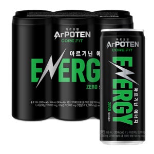 [대상웰라이프] 아르포텐(ArPOTEN) 코어핏 (6입)X1 아르기닌 음료 에너지드링크 제로슈거