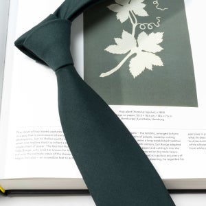 [2차앵콜] 솔리드 딥 그린 울 타이, 루나터치 LUNA TOUCH