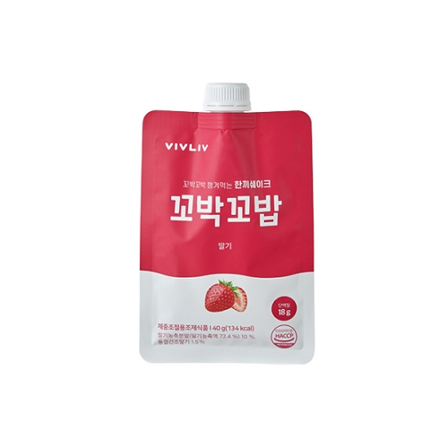 리빙라이프 꼬박꼬밥 한끼 쉐이크 딸기 40g , 7포, 1개