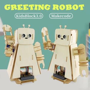 Keyestudio STEM Programming Microbit Starter Kit DIY Greeting Smart Robot Learning Kit Include Micr