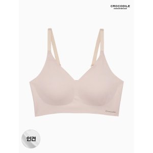 [크로커다일 이너웨어]  쿨 인견 에어홀 스트랍 감탄브라 1종 오트밀