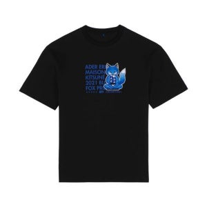 메종키츠네 메디테이션 폭스 티셔츠 블랙 44831 x Ader Error Meditation Fox T Shirt Black 메종 키츠네 아더에러 130304151