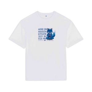 메종키츠네 메디테이션 폭스 티셔츠 화이트 44426 x Ader Error Meditation Fox T Shirt White 메종 키츠네 아더에러 130303895