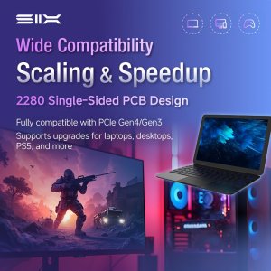 6 7250MBs SSD 1TB 솔리드 스테이트 드라이브 - 고속 읽기 & 쓰기, 내구성 있는 PC E40 NvMe M2 SSD 노트북 & 데스크탑용, 최대 735MB/s 순차