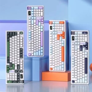 글로벌 버전 독거미 AULA S98Pro 기계식 게이밍 키보드 GASKET 구조 96키 4000mah RGB 램프 핫스왑 DIY