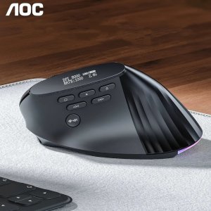 AOC GM500 수직 인체공학 무선 블루투스 게임 마우스 3모드 스크린 시각화 사무용 800mAh