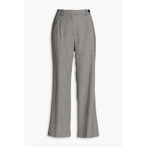 마쥬 Pleated houndstooth tweed wide-leg pants