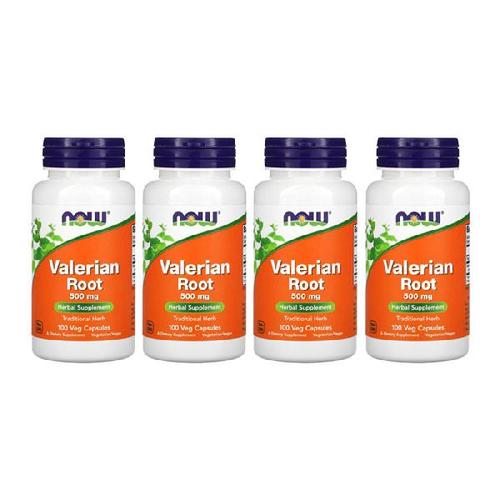 4개 Now Foods 나우푸드 발레리안 루트 500mg 100 베지캡슐