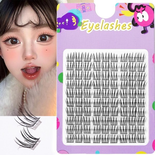 90duo 걸 그룹 아이 네이처 3 부작  인조 <b>속눈썹</b> 부드럽고 가벼운 DIY 단일 클러스터