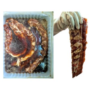 디제이 등갈비(3대) 바베큐 양념 5kg x 1팩 (850g x 3p) 돼지갈비 양념육 업소용 대용량 미국산 냉동