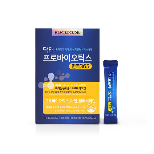 <b>에이치엘사이언스</b> 닥터 프로바이오틱스 면역365 유산균 장건강 면역 1박스 3개월분