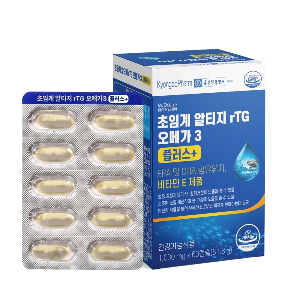 종근당경보 초임계 알티지 오메가3 플러스 1박스 (2개월분)  2개  60정