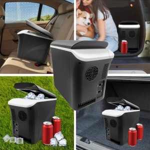 7.5L 자동차 냉장고, 휴대용 냉장고, 자동차 캠핑 쿨러, 12V DC에 호환되는 에너지 효율 높음, 냉각 및 난방, 과일, 음료, 식품에 적합, 여행에 완벽한 야외 모험용