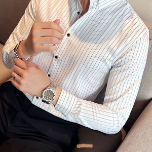 1862 363 에디션 패션 클래식 포멀 롱 슬리브 셔츠