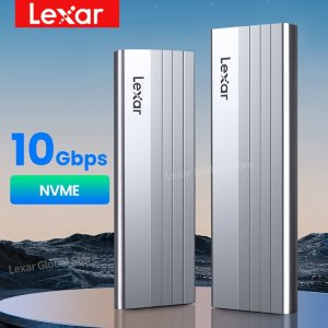 Lexar E300m.2 하드 드라이브 인클로저 NVMe 타입-C 전체 알루미늄 솔리드 스테이트 모바일 하드 드라이브 케이스 USB 3.2 세대 2 10Gbps SSD NVMe