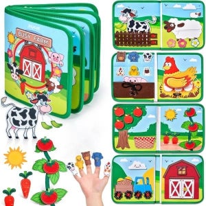 유아 몬테소리 장난감 비지 북 3D 베이비 스토리 천 활동 펠트