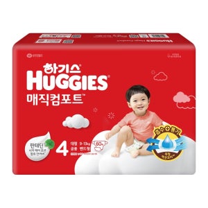 하기스 2024 하기스 매직컴포트 밴드 4단계 대형 공용 60매 4팩