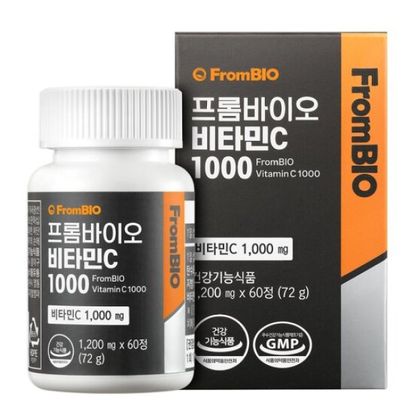 프롬바이오 <b>프롬바이오 비타민C</b> 1000 60정x1병/2개월 항 산 화