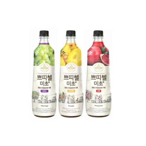 (파인예플) <b>CJ</b> 쁘띠첼 미초 900ml 식초음료 흑초원액식초과일음용발효초발효홍초  1개