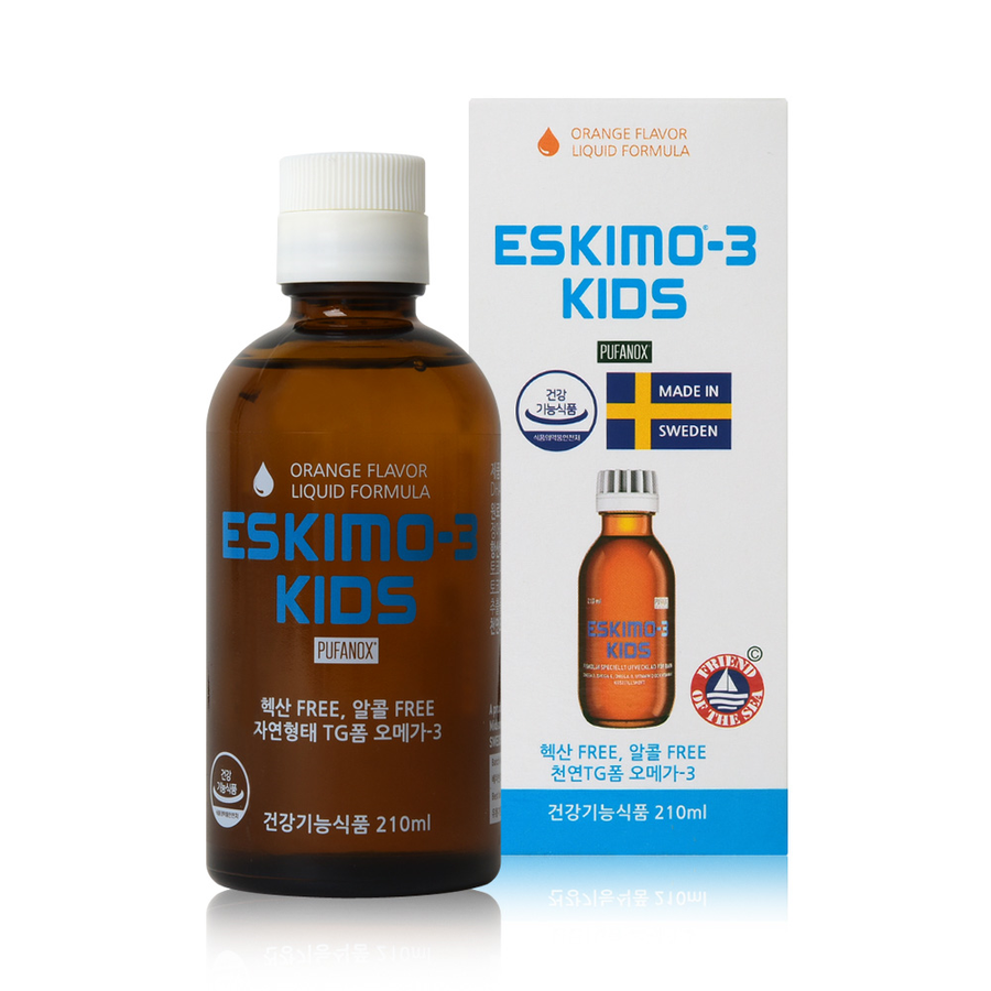 스웨덴 에스키모 오메가-3 KIDS <b>210ml</b> <b>오렌지맛</b>
