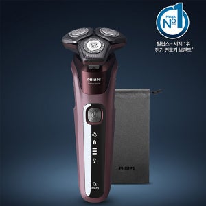 필립스 전기면도기 SkinIQ 5000 시리즈 S5881/12 버건디레드
