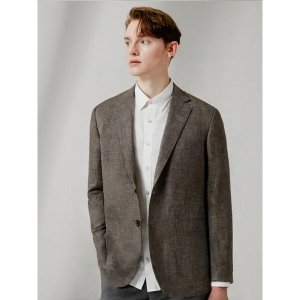 [마에스트로]  브라운 스트레치 로로피아나 울혼방 SS 긴팔자켓 MAJA3B271W1