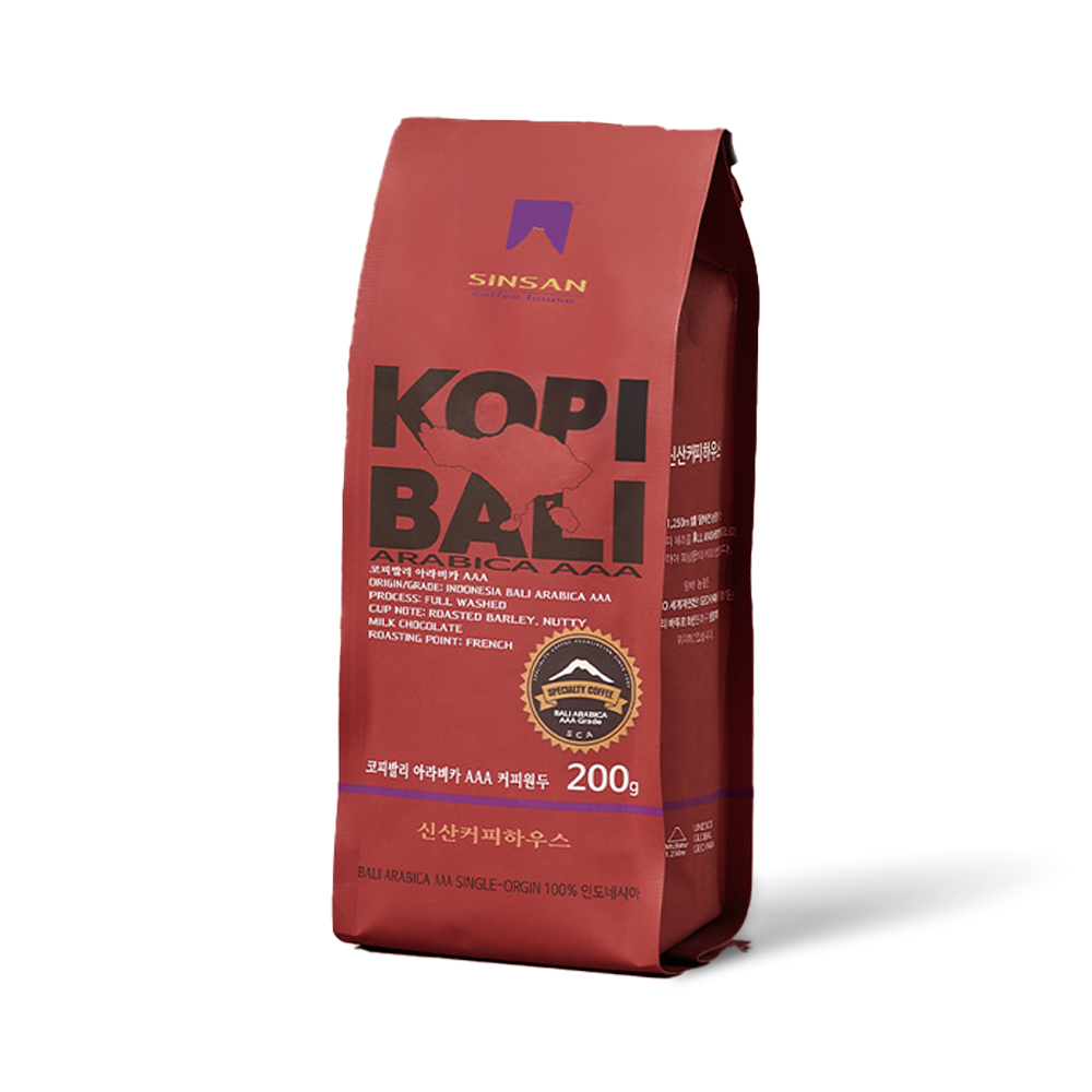 코피<b>발리</b>옴쿠스마 신산 코피<b>발리</b> 아라비카 AAA 홀빈 , 200g, 1개
