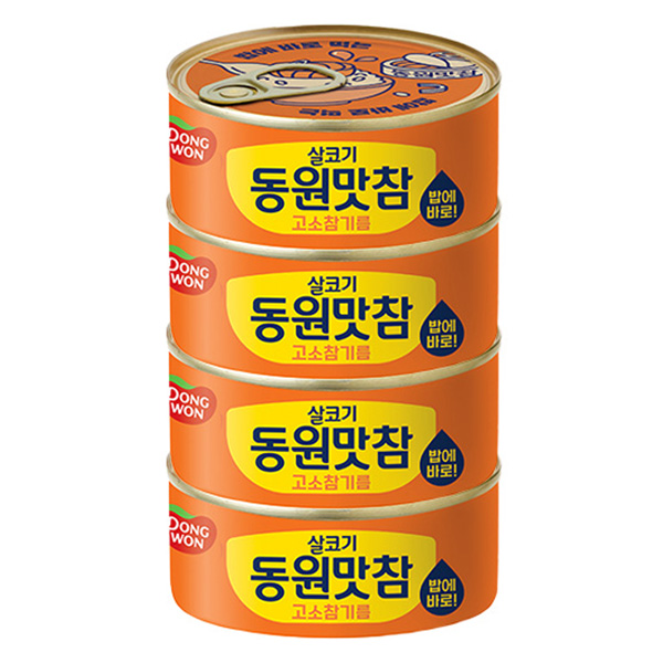 동원 살코기 동원맛참 고소참기름 통조림 135g 4개 (9,900원) (무료)