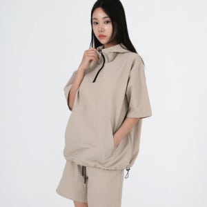 [음] 여자 아노락 후드반팔 쇼츠세트 2COLOR 5006404628