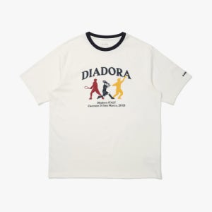 [디아도라] 테니스 스윙 링거 반팔 티셔츠 OFF WHITE D5121LRS21OWH