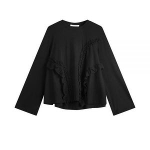 CECILIE BAHNSEN x HEREU 블랙 긴팔 티셔츠 792537 ALVA T SHIRT JERSEY BLACK 4 24RTW11003 130582535