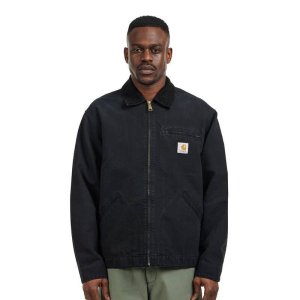 칼하트 WIP OG 디트로이트 자켓 디어본 캔버스 12 oz 블랙 Aged I03528000E3K 10334851 1196244