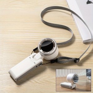 HD 디지털 디스플레이가 있는 5단 터보팬 목걸이 선풍기, USB 충전식 3600mAh 배터리, 조절 가능한 접이식 각도, 야외 및 개인용 조용한 냉각 - 소형, 가벼우며 에너지