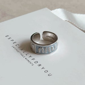 라츠 레터링 배색 볼드 링