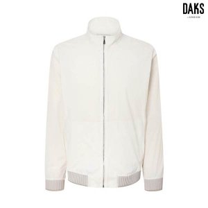 [닥스 남성] 닥스 DAKS 초경량 니트 배색 블루종 점퍼 428068 DMJU5BC13WT