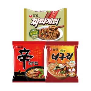 농심 신라면 5입 + 너구리 5입 + 짜파게티 5입