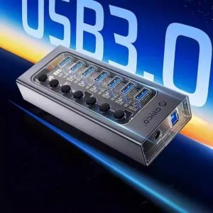ORICO AT2U3-10AB USB 허브 10포트 USB 3.0 고속 전송 독립 스위치 충전 겸용
