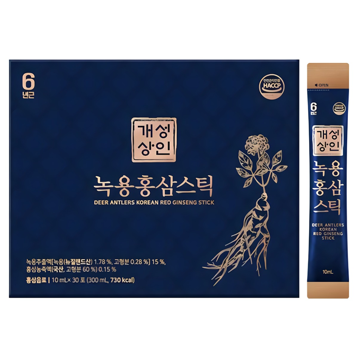 개성상인 녹용 <b>홍삼</b> 스틱 30개입 + 쇼핑백  4세트  300ml