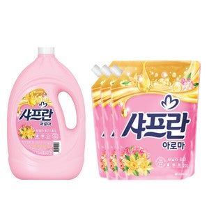 아우라 샤프란 섬유유연제 바닐라핑크 3.1L + 2.1L 3개