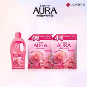 아우라 생화캡슐 피오니로즈 1L + 1.7L x 2개