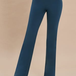 추리닝 제로 핫요가복 윈터 스트레잇 기모팬츠 포레스트그린 애슬레저룩