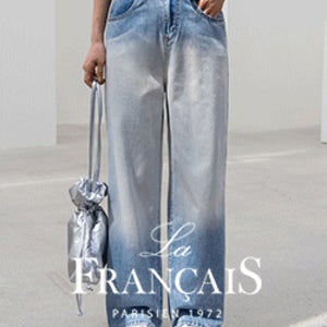 블렌디드 그라데이션 와이드 데님팬츠