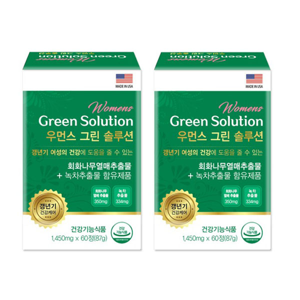 헬씨허그 <b>우먼스</b> 그린 <b>솔루션</b> 60캡슐 2개월분 회화나무추출물 영양제  60정  2개