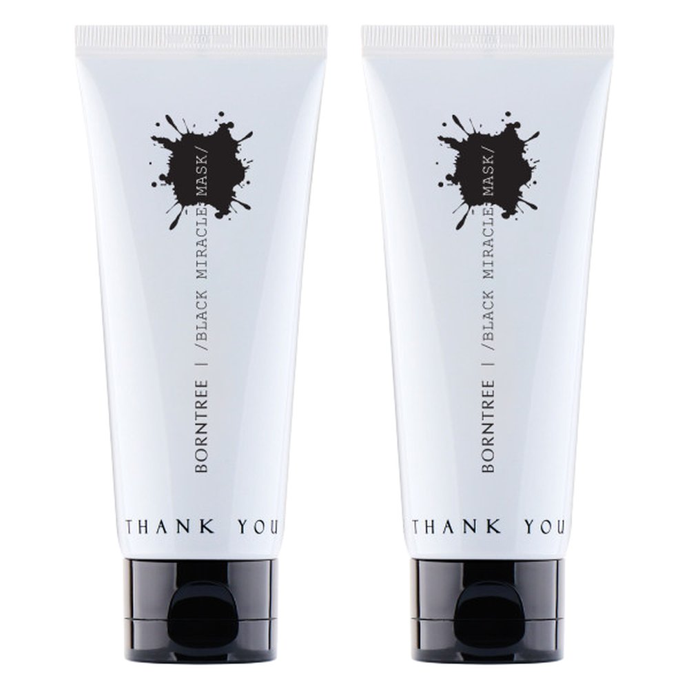본트리 블랙 미라클 마스크 2개 각질 블랙헤드 모공 팩 100ml