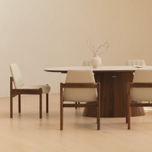 르위스 월넛 호두나무 원목 포세린 세라믹 식탁  6인용 1800 2000 2200