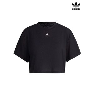 [아디다스]  adidas 여성 스튜디오 크롭 반팔티셔츠_HN5549