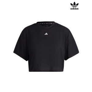 [아디다스]  adidas 여성 스튜디오 크롭 반팔티셔츠_HN5549