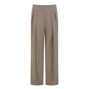 [지고트(OUTLET)] 모던 투턱 와이드 팬츠 (BROWN) JR4A0SL543