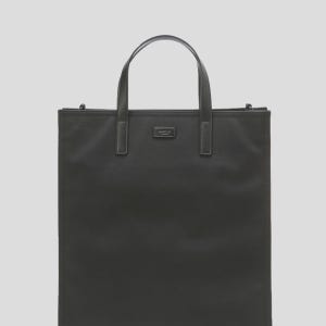 [헤지스 액세서리] [선물추천]블랙 페브릭 로고라벨 크로스 겸용 토트백 HJBA5E950BK